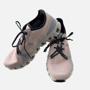 On Running Women's Light Pink and Gray Sneakers